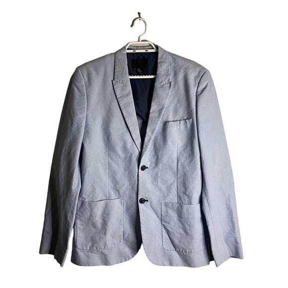 H&M Other - H&M Men's Light Blue 100% Cotton Notch Lapel Sport Blazer Jacket